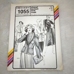 STRETCH & SEW 1055 Shawl, Jacket, and Coat Bust 28-30-32-34-36-38-40-42-…